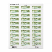 Glitter Sparkle Confetti Stippen Moderne Retourlab Etiket (Full Sheet)