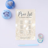 Glitter Sparkle Creamy prijslijst voor elke servic Flyer (Enkel)