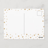 Glitter Sparkle, gepersonaliseerde Gold Star Harte Briefkaart (Achterkant)