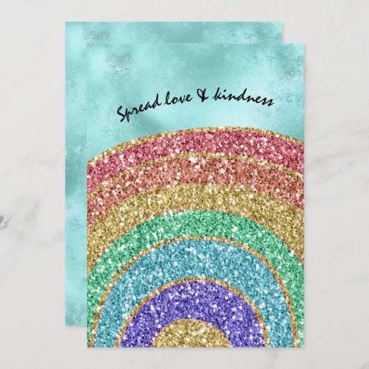 Glitter Sparkle Gold Rainbow (Voorkant / Achterkant)