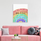 Glitter Sparkle Gold Rainbow Canvas Afdruk (Insitu (Woonkamer))