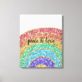 Glitter Sparkle Gold Rainbow Canvas Afdruk (Voorkant)