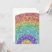 Glitter Sparkle Gold Rainbow Kaart (Voorkant / Achterkant in situ)