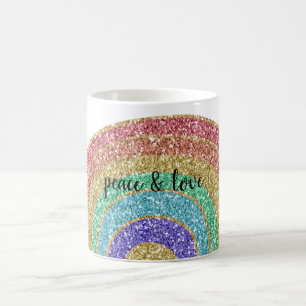 Glitter Sparkle Gold Rainbow Koffiemok