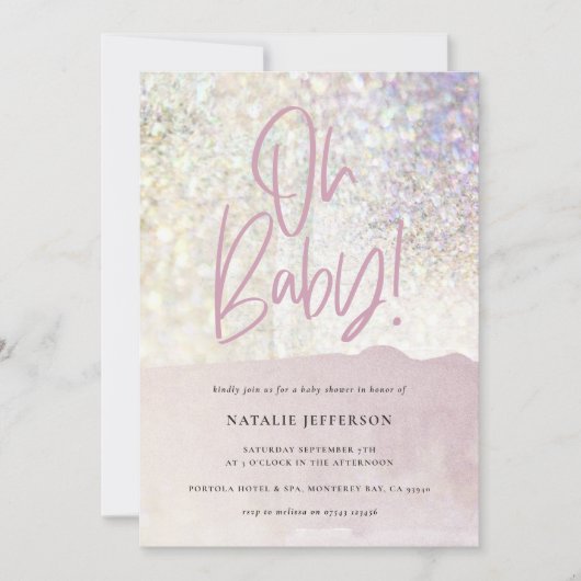 Glitter sparkle, klastige oh baby! douche (Voorkant)