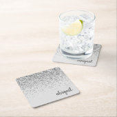 Glitter Sparkle Modern Vierkante Kartonnen Onderzetter (Insitu)