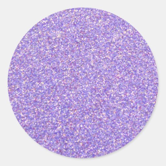 Glitter Sparkle Paarse Ronde Sticker (Voorkant)