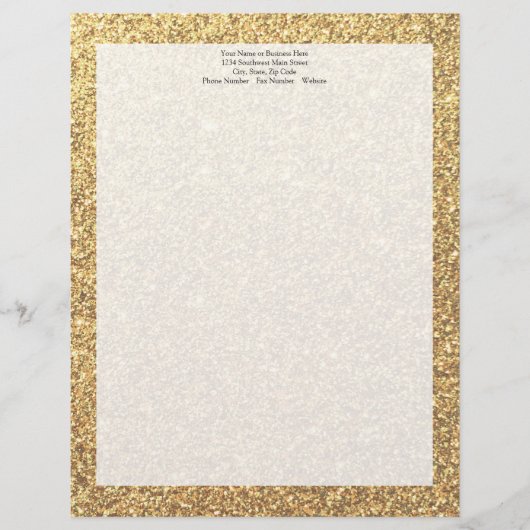 Glitter Sparkle Pattern-achtergrond Custom Briefhoofd (Voorkant)