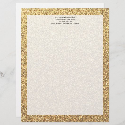 Glitter Sparkle Pattern-achtergrond Custom Briefhoofd (Voorkant / Achterkant)