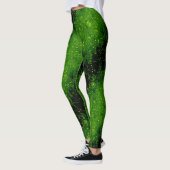Glitter sparkle seamless confetti green shine dark leggings (Links)