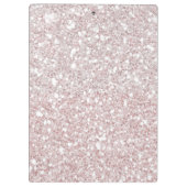 Glitter Sparkle White Stripes Modern Gepersonalise Klembord (Achterkant)