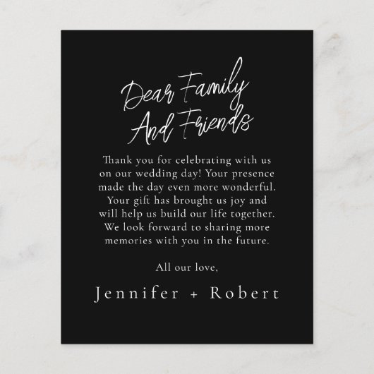 Glitter Sparkly Budget Weddenschap Bedankt kaarten (Achterkant)