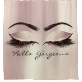 Glitter Sparkly Hallo Prachtige Girly Pink Eyes Douchegordijn (Voorkant)