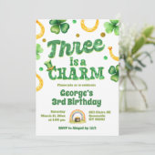 Glitter St Patrick 3rd Birthday Kaart (Staand voorkant)