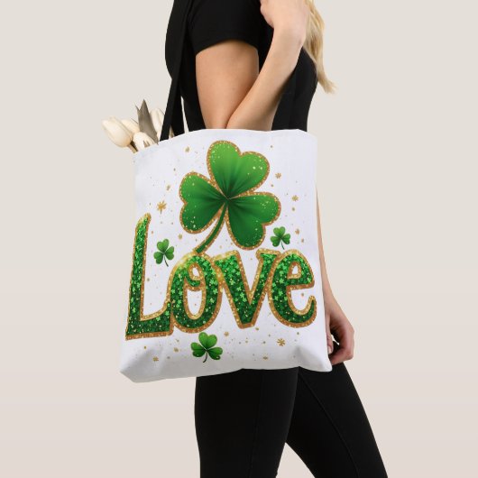 Glitter St. Patrick's Day Design Draagtas (Dichtbij)