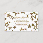 Glitter Star Party Rental Tableware Visitekaartje (Achterkant)