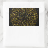 Glitter Starburst Sunburst Fireworks Sparkle Rechthoekige Sticker (Tas)