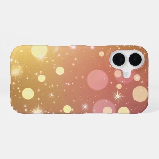 Glitter Starlight Bokeh iPhone 16 Hoesje (Achterkant horizontaal)