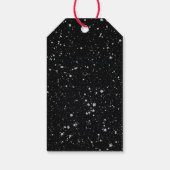 Glitter Stars2 - Silver Black Cadeaulabel (Achterkant)