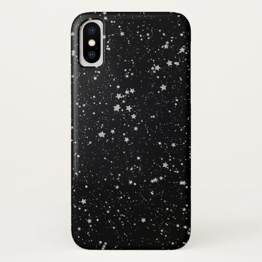 Glitter Stars2 - Silver Black Case-Mate iPhone Case (Achterkant)