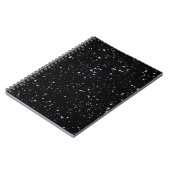 Glitter Stars2 - Silver Black Notitieboek (Linkerzijde)