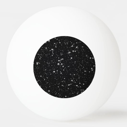 Glitter Stars2 - Silver Black Pingpongballen (Voorkant)