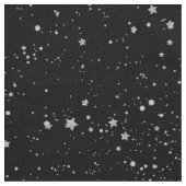 Glitter Stars2 - Silver Black Stof (Close Up)