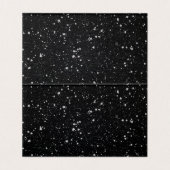 Glitter Stars2 - Silver Black Visitekaartjes (Binnenkant ongevouwen)