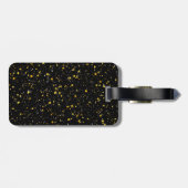 Glitter Stars3 - Gold Black Bagagelabel (Achterkant horizontaal)