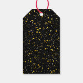Glitter Stars3 - Gold Black Cadeaulabel (Achterkant)