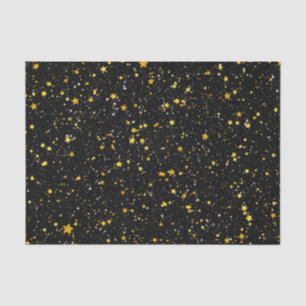 Glitter Stars3 - Gold Black Tissuepapier