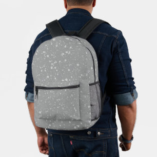 Glitter Stars4 - Zilver Bedrukte Rugzak