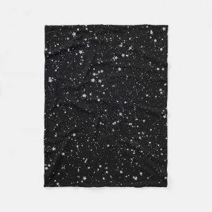Glitter Stars4 - Zilver Fleece Deken