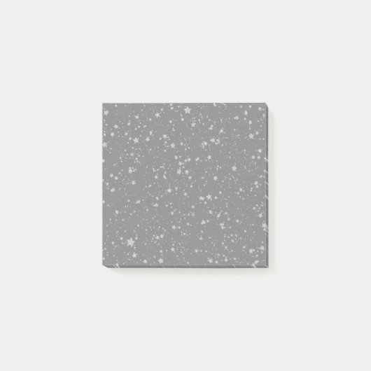 Glitter Stars4 - Zilver Post-it® Notes (Voorkant)