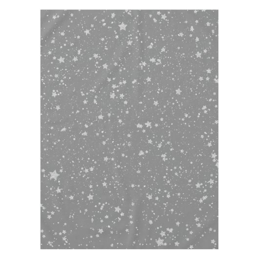 Glitter Stars4 - Zilver Tafelkleed (Voorkant)
