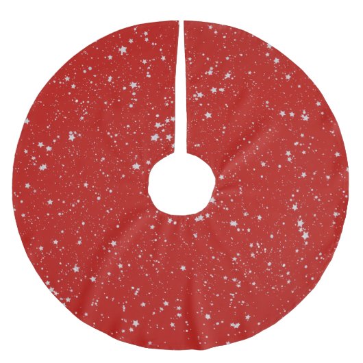 Glitter Stars - Silver Red Kerstboom Rok (Voorkant)