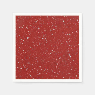 Glitter Stars - Silver Red Servet