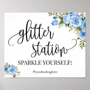 Glitter Station bord boho chic Bruidsfeest Poster