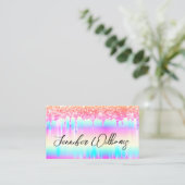 Glitter steekt een moderne artistieke kleurrijke g visitekaartje (Staand voorkant)