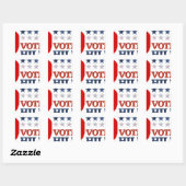 glitter stemhillary vierkante sticker (Vel)