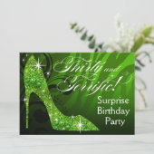 Glitter Stiletto Zebra 30 en overvloed Birthday Kaart (Staand voorkant)