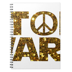 glitter stop oorlogen notitieboek