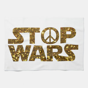 glitter stop oorlogen theedoek
