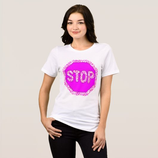 Glitter stopbord Tri-Blend shirt (Voorkant volledig)