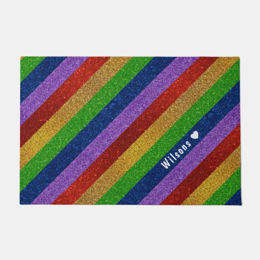 Glitter Striped Deurmat (Voorkant)