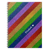 Glitter Striped Notitieboek (Voorkant)
