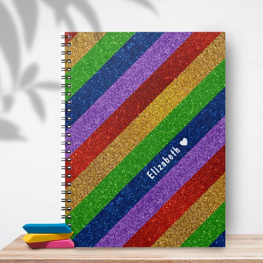 Glitter Striped Notitieboek