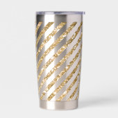 Glitter Stripes Geïsoleerde Drinkbeker (Links)