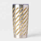 Glitter Stripes Geïsoleerde Drinkbeker (Voorkant)