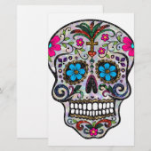 glitter Sugar Skull Briefpapier (Voorkant / Achterkant)
